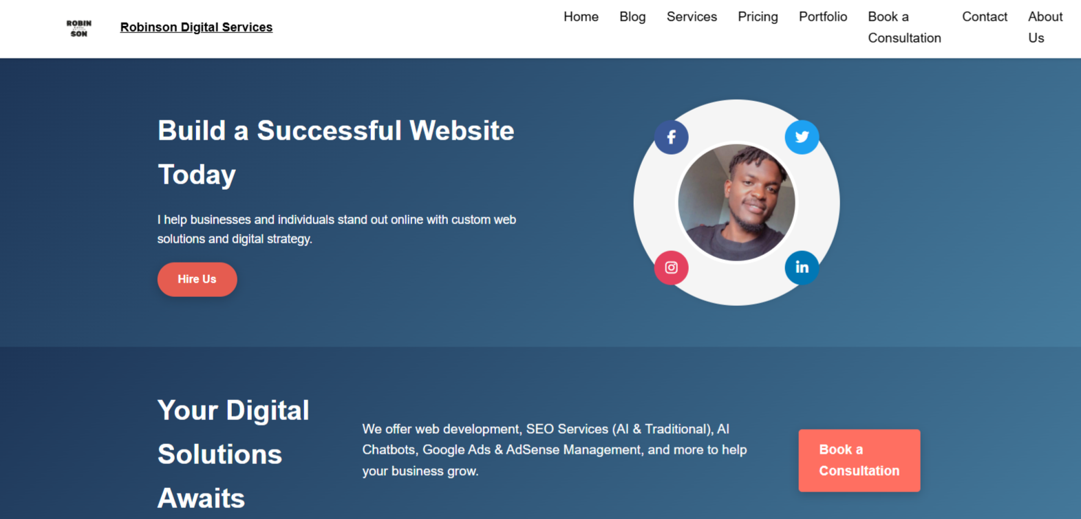 Robinson Digital Services Website